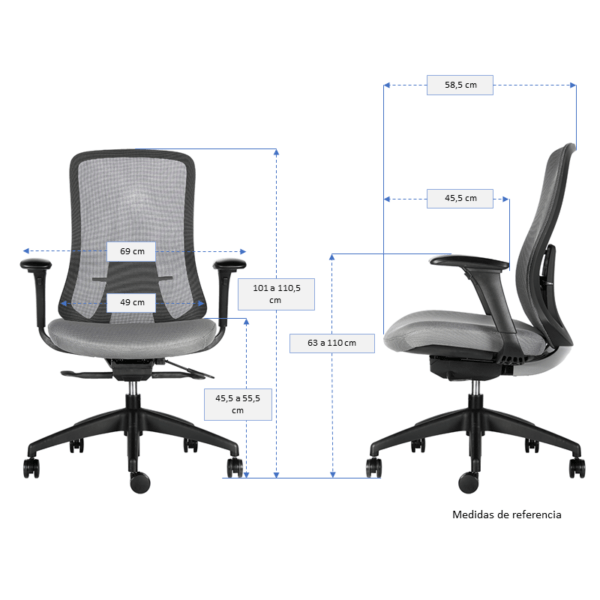Silla Escritorio Allegra Malla - Imagen 7