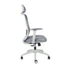 silla escritorio Diva gris con cabecero apoyo rojo 3