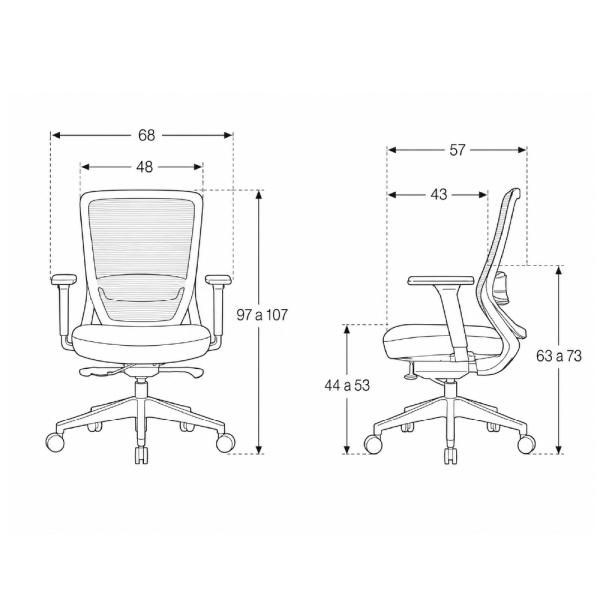 Silla Ergonómica Escritorio Twist Negra - Imagen 5