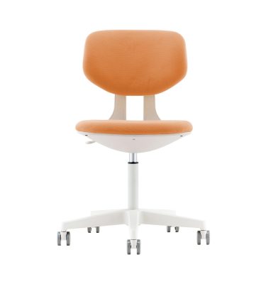 silla escitorio boomer blanca naranja 01