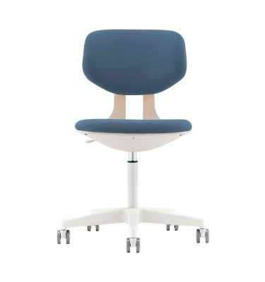 silla escritorio boomer blanca azul 01
