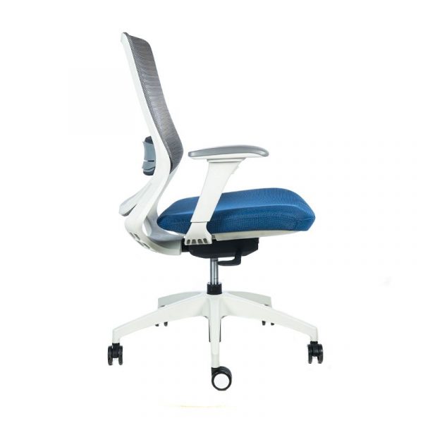 silla escritorio twist blanca azul 3