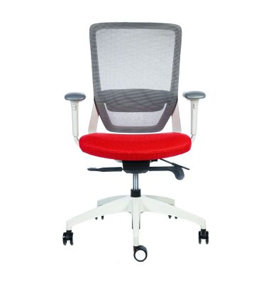 silla escritorio twist blanca rojo 1