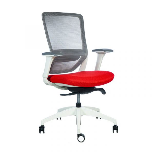 silla escritorio twist blanca rojo 2