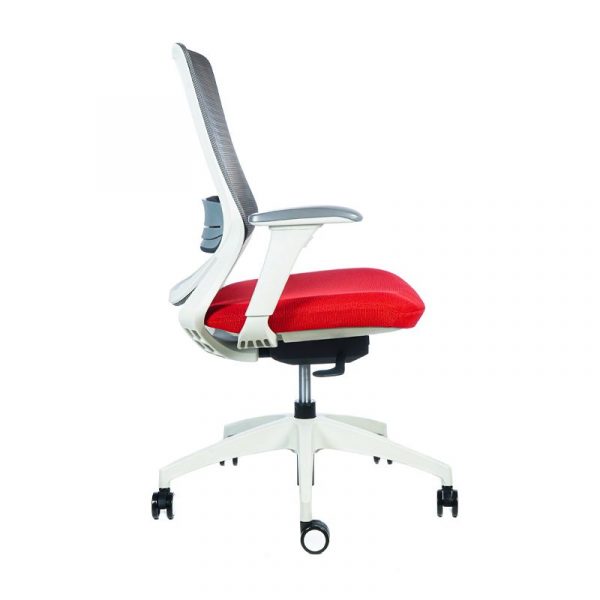 silla escritorio twist blanca rojo 3
