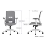 Silla Escritorio Diva Gris - Imagen 5