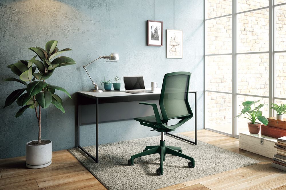 Silla Escritorio Cynara Verde 1 silla escritorio cynara verde ambientada 02