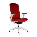 Silla Escritorio Allegra Tapizada Roja - Imagen 4