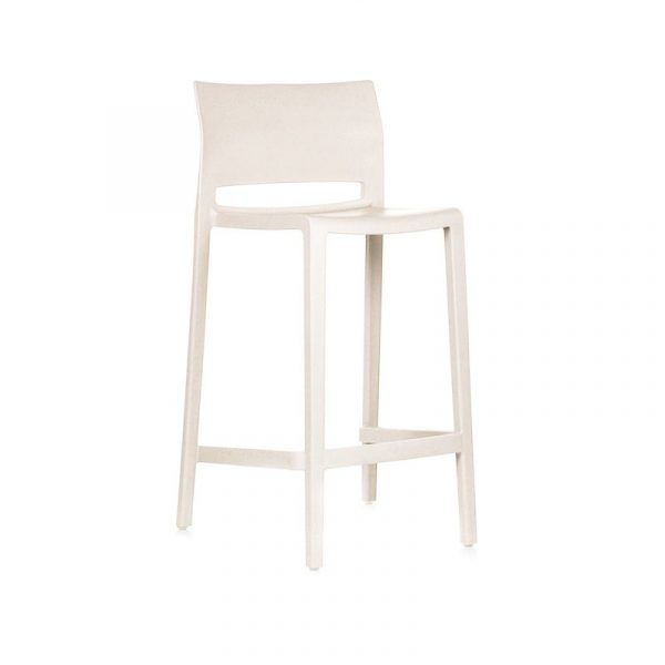 Taburete Bakhita Blanco H66 - Imagen 2