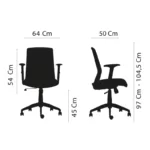 Silla Escritorio Tossy con cabecero - Imagen 5