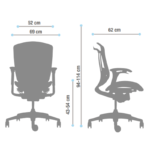 Contessa Seconda Beige Estructura Aluminio Silla Ergonómica - Imagen 7