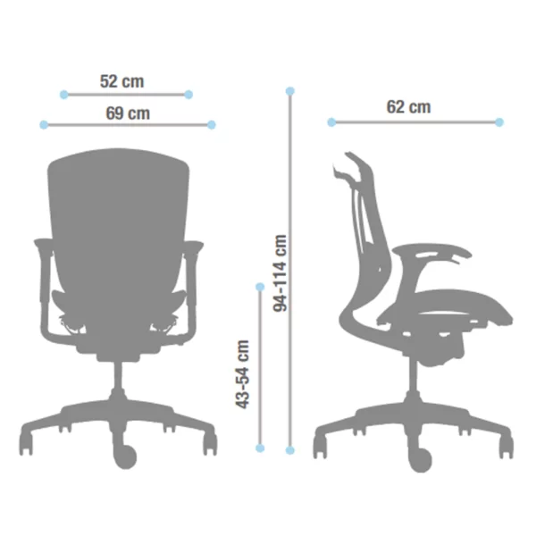 Contessa Seconda Beige Estructura Aluminio Silla Ergonómica - Imagen 7