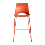 Taburete Bali Rojo Base Trineo
