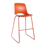 Taburete Bali Rojo Base Trineo - Imagen 2