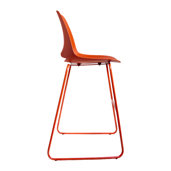 Taburete Bali Rojo Base Trineo - Imagen 3