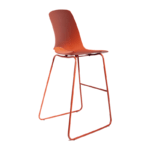 Taburete Bali Rojo Base Trineo - Imagen 4