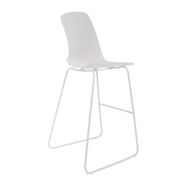 Taburete Bali Blanco Base Trineo - Imagen 4