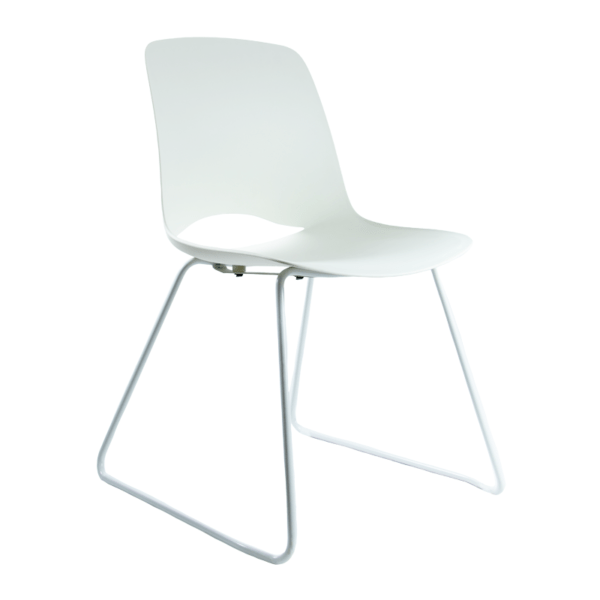 Silla Bali Blanca Base Trineo - Imagen 2