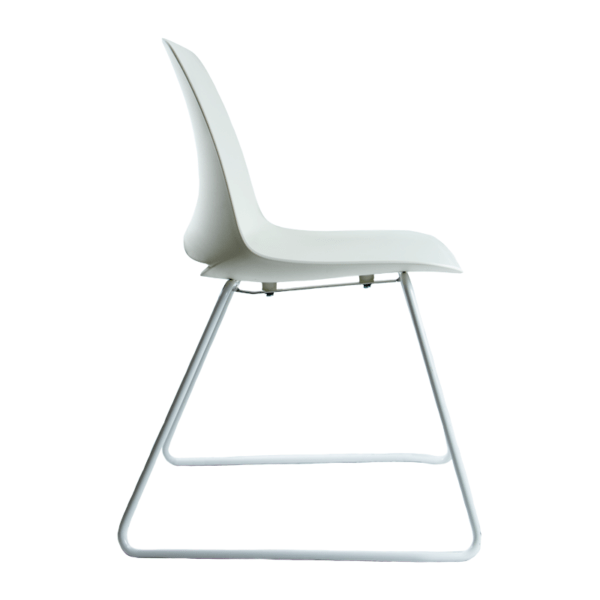 Silla Bali Blanca Base Trineo - Imagen 3