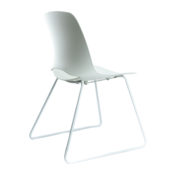 Silla Bali Blanca Base Trineo - Imagen 4