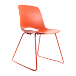 Silla Bali Roja Coral Base Trineo - Imagen 2