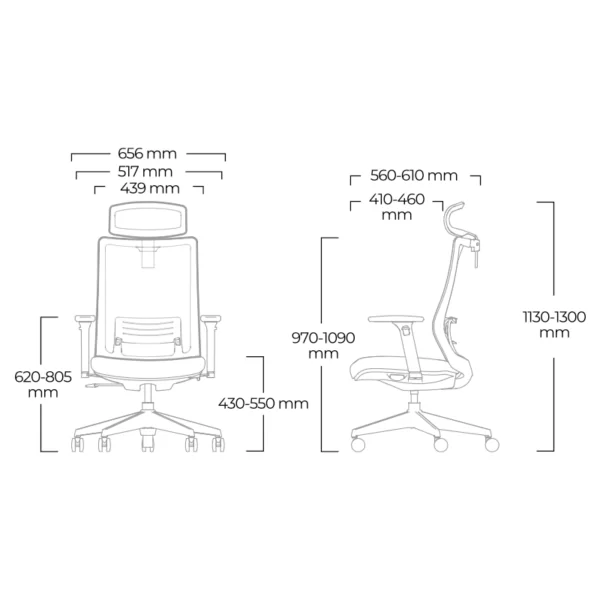 Silla Ergonómica Portone Negra - Imagen 7