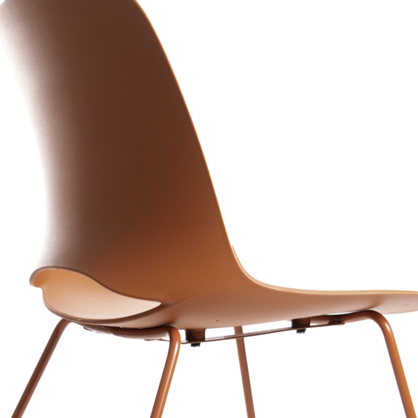 Silla Bali Roja Coral Base Trineo - Imagen 6