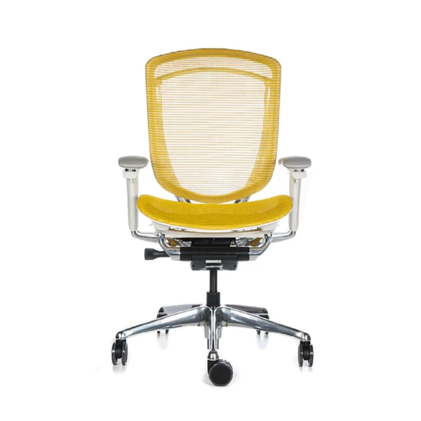 Contessa Seconda Amarilla Estructura Cromada Silla Ergonómica - Imagen 2