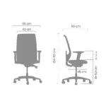Silla Escritorio Luxor Negra/Verde - Imagen 6