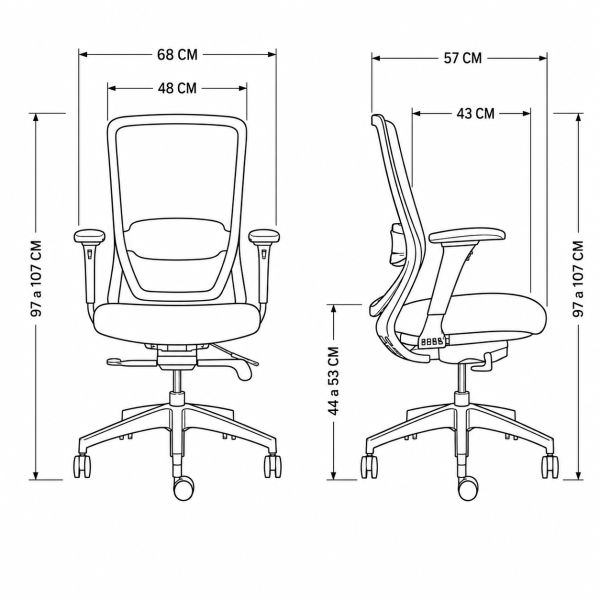 Silla Ergonómica Escritorio Twist Gris - Imagen 6