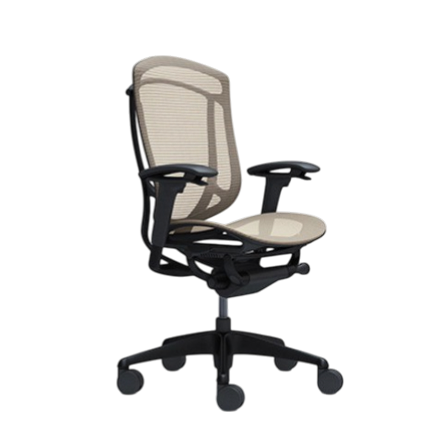 Contessa Seconda Beige Estructura Negra Silla Ergonómica