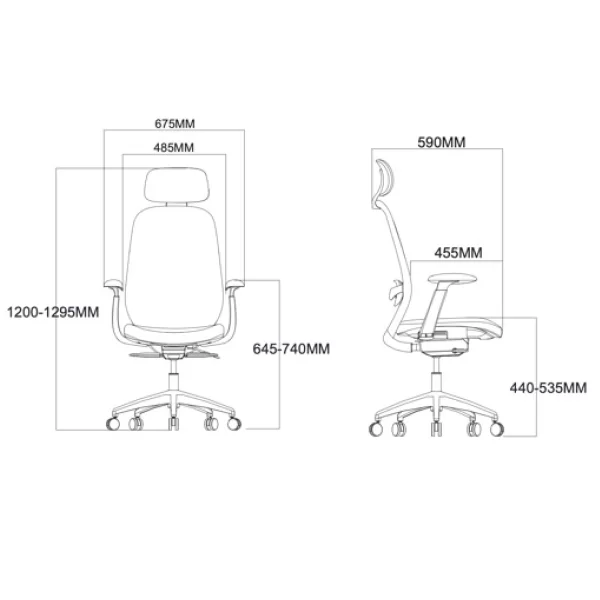 Silla Escritorio Slim Con Cabecero - Imagen 8